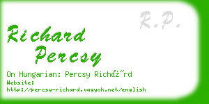 richard percsy business card